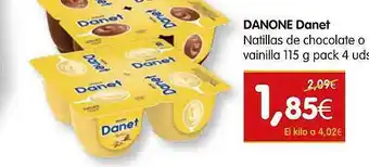 Danone Danet Natillas De Chocolate O Vainilla