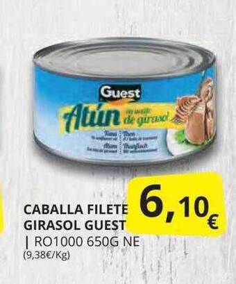 Supermercados MAS Caballa Filete Girasol Guest oferta