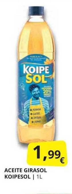 Supermercados MAS Aceite Girasol Koipesol oferta