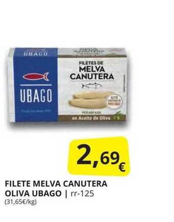Supermercados MAS Filete Melva Canutera Oliva Ubago oferta