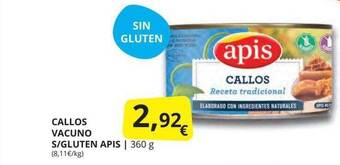 Supermercados MAS Callos Vacuno S Gluten Apis oferta