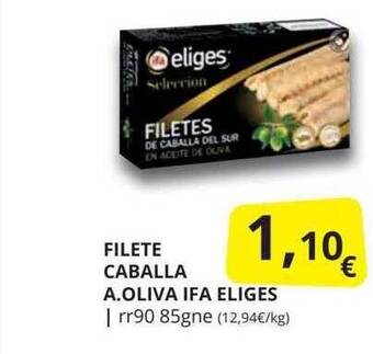 Supermercados MAS Filete Caballa A.oliva Ifa Eliges oferta