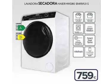 Tien 21 Lavadora Secadora Haier Hwd80-b14959u1-s oferta