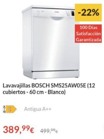 Worten Lavavajillas Bosch SMS25AW05E (12 Cubiertos - 60 cm - Blanco) oferta