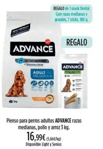 El Corte Inglés Advance Pienso Para Perros Adultos Razas Medianas, Pollo y Arroz 3 kg. oferta