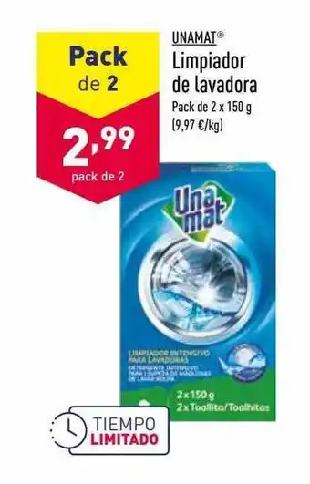 ALDI Unamat Limpiador De Lavadora oferta