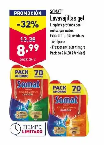 ALDI Somat Lavavajillas Gel oferta