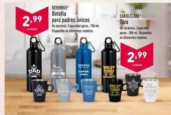 ALDI Bewinner Botella Para Padres únicos Santa Clara Taza oferta