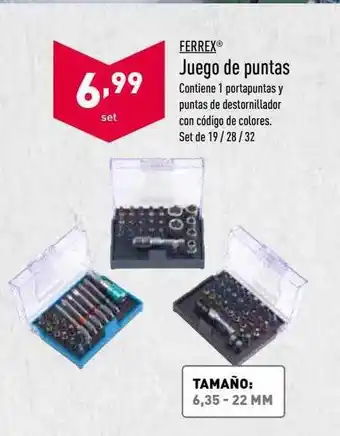 ALDI Ferrex Juego De Puntas oferta