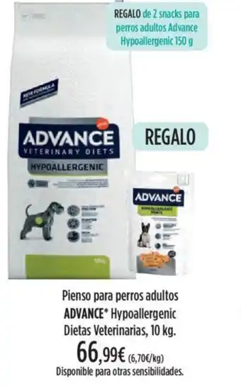 El Corte Inglés Advance* Pienso Para Perros Adultos Hypoallergenic Dietas Veterinarias, 10 kg oferta