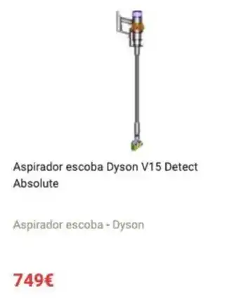 Fnac Aspirador escoba Dyson V15 Detect Absolute oferta
