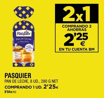 BM Supermercados Pan de leche pasquier oferta