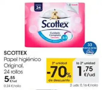Eroski Scottex Papel Higiénico Original oferta