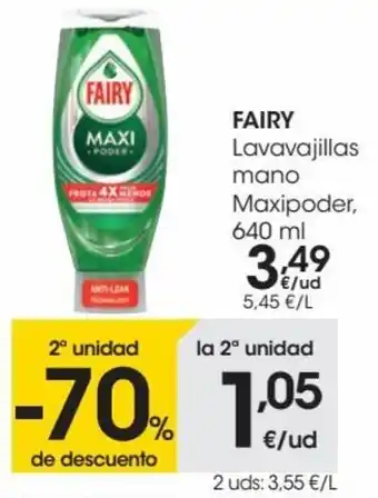 Eroski Fairy Lavavajillas Mano Maxipoder 640 ml oferta