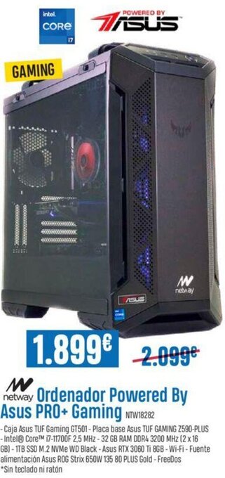 Beep Netway Ordenador Powered by Asus Pro+ Gaming oferta