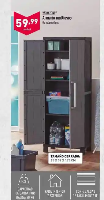 ALDI Workzone Armario Multiusos oferta