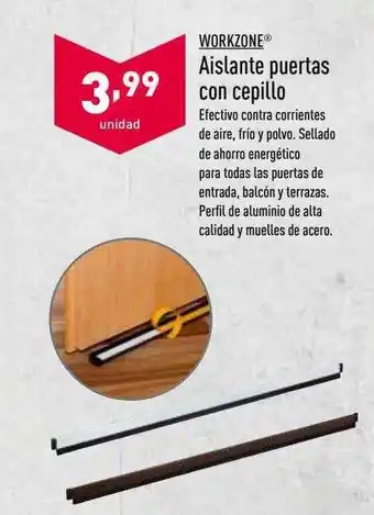 ALDI Workzone Aislante Puertas Con Cepillo oferta