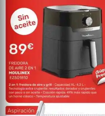 Cenor Freidora De Aire 2 En 1 Moulinex oferta