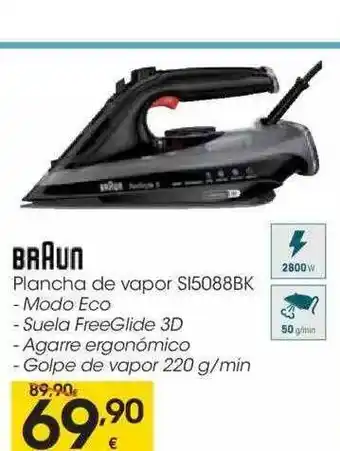 Eroski Braun Plancha De Vapor Si5088bk oferta
