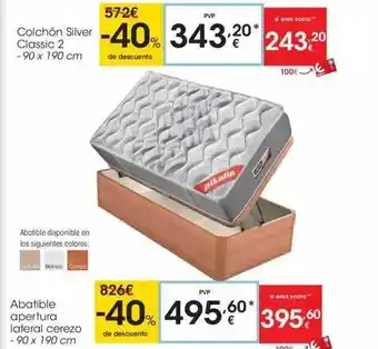 Eroski Colchón Silver Classic 2 Abatible Apertura Lateral Cerezo oferta
