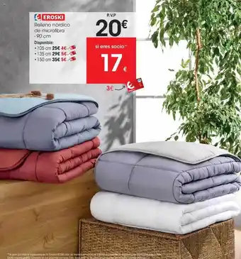 Eroski Eroski Relleno Nordico De Microfibra 90 Cm oferta