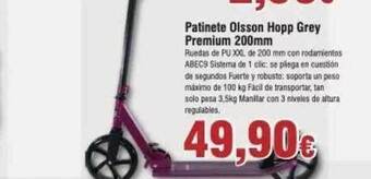 FROIZ Patinete Olsson Hopp Grey Premium 200mm oferta
