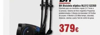 FROIZ Bh Bicicleta Elíptica Nls12 G2350 oferta
