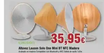 FROIZ Louson Altavoz Lauson Solo One Mini Bt Nfc Madera oferta