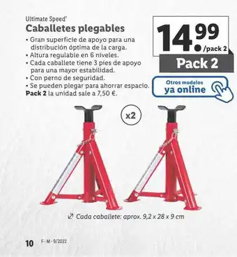 Lidl Ultimate Speed Caballetes Plegables oferta