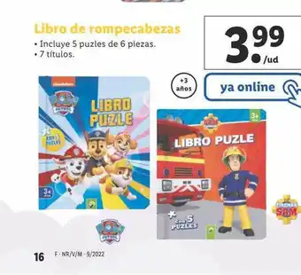Lidl Libro De Rompecabezas oferta