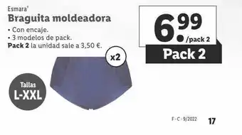 Lidl Esmara Braguita Moldeadora oferta