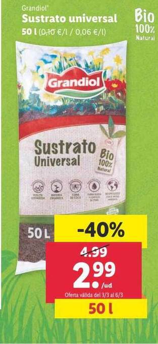 Lidl Grandiol Sustrato Universal oferta
