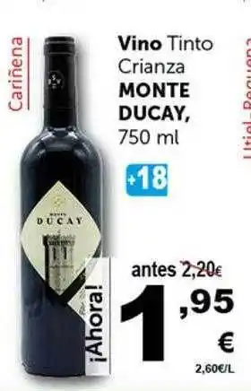 Masymas Vino Tinto Crianza Monte Ducay oferta