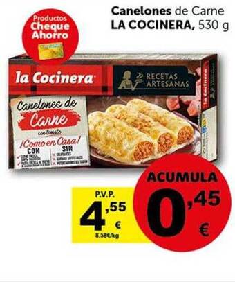 Masymas Canelones De Carne La Cocinera oferta