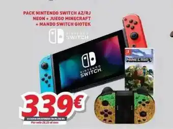 Mi electro Pack Nintendo Switch Az Rj Neon + Juego Minecraft + Mand Switch Giotek oferta