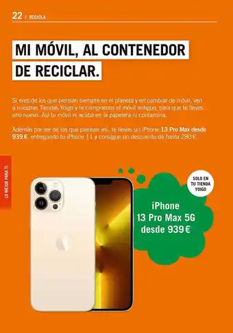 Yoigo Iphone 13 Pro Max 5g oferta
