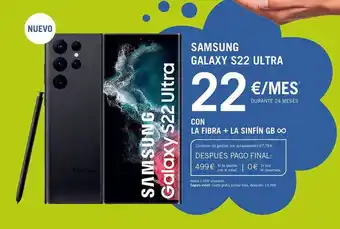 Yoigo Samsung Galaxy S22 Ultra oferta