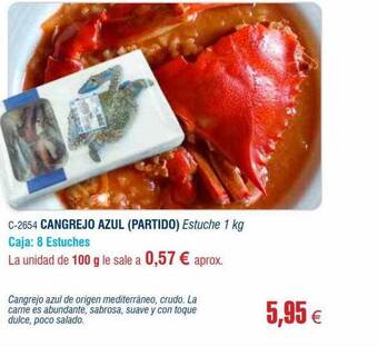 Abordo Cangrejo Azul oferta