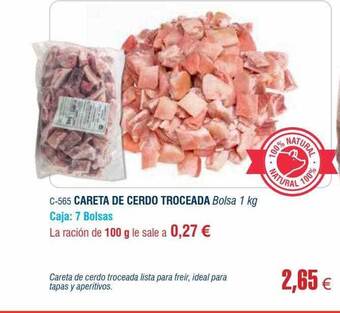 Abordo Careta De Cerdo Troceada oferta