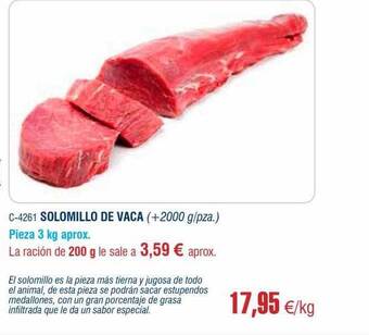 Abordo Solomillo De Vaca oferta