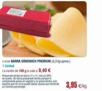 Abordo Barra Sándwich Premium oferta