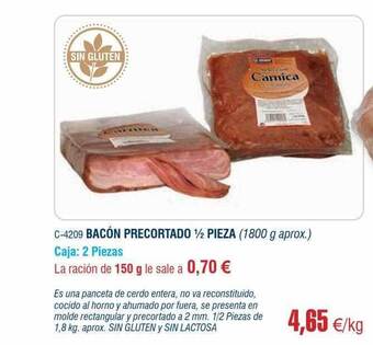 Abordo Bacón Precortado 1-2 Pieza oferta