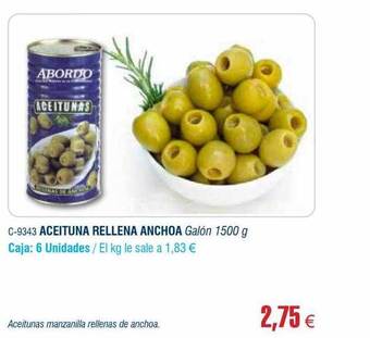 Abordo Aceituna Rellena Anchoa oferta
