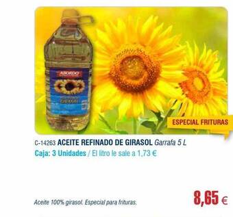 Abordo Aceite Refinado De Girasol oferta