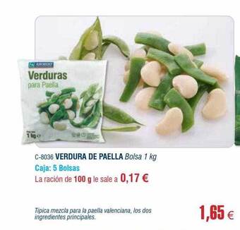 Abordo Verdura De Paella oferta