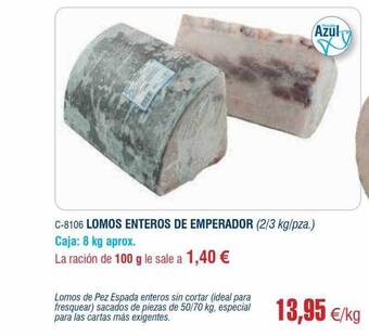 Abordo Lomos Enteros De Emperador oferta