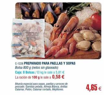 Abordo Preparado Para Paellas Y Sopas oferta
