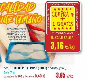 Abordo Tubo De Pota Limpio Gigas oferta