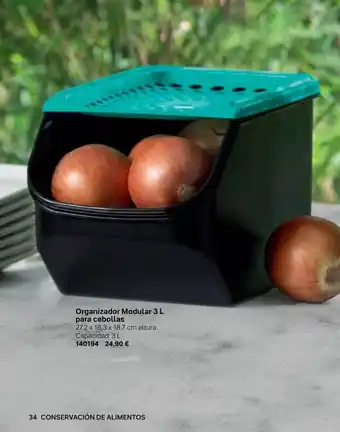 Tupperware Organizador Modular 3 L Para Cebollas oferta