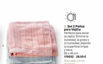 Tupperware Set 2 Paños Para Vajilla oferta